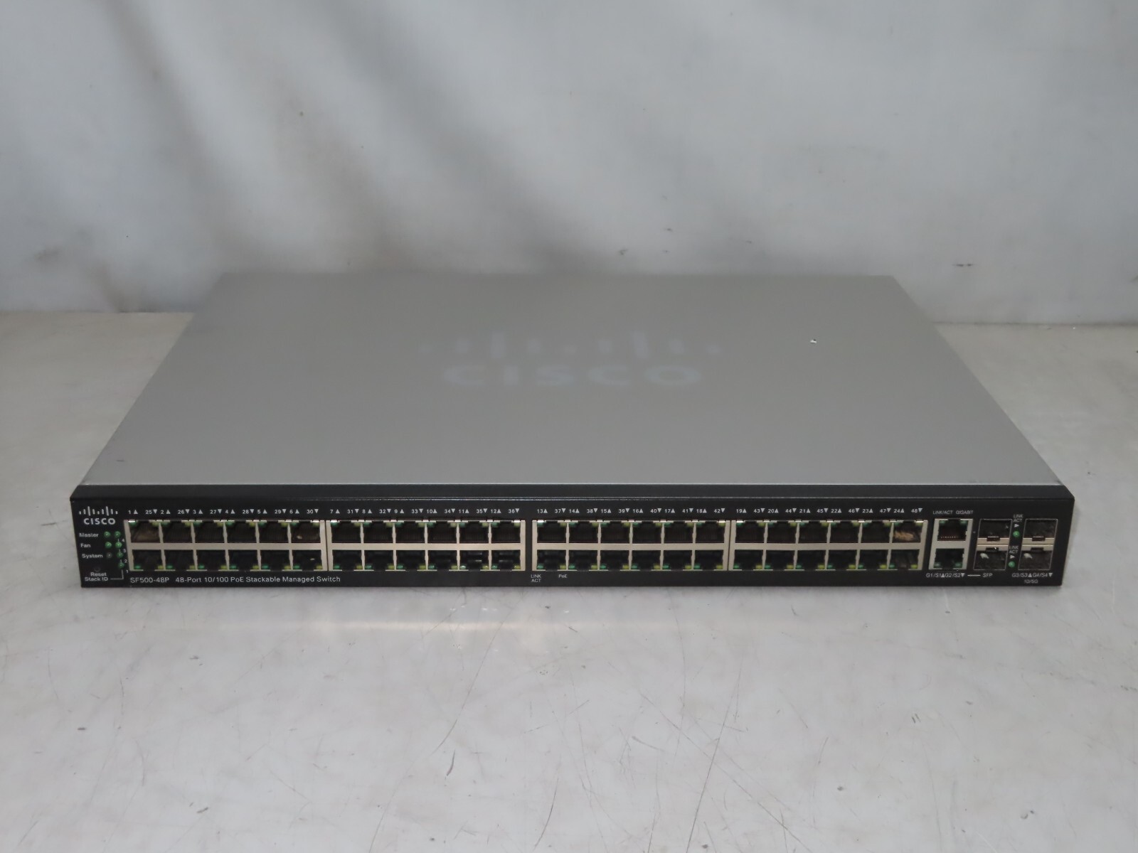 Cisco SF500-48P 48-Port PoE Managed Ethernet Network Switch ** no rack kits **