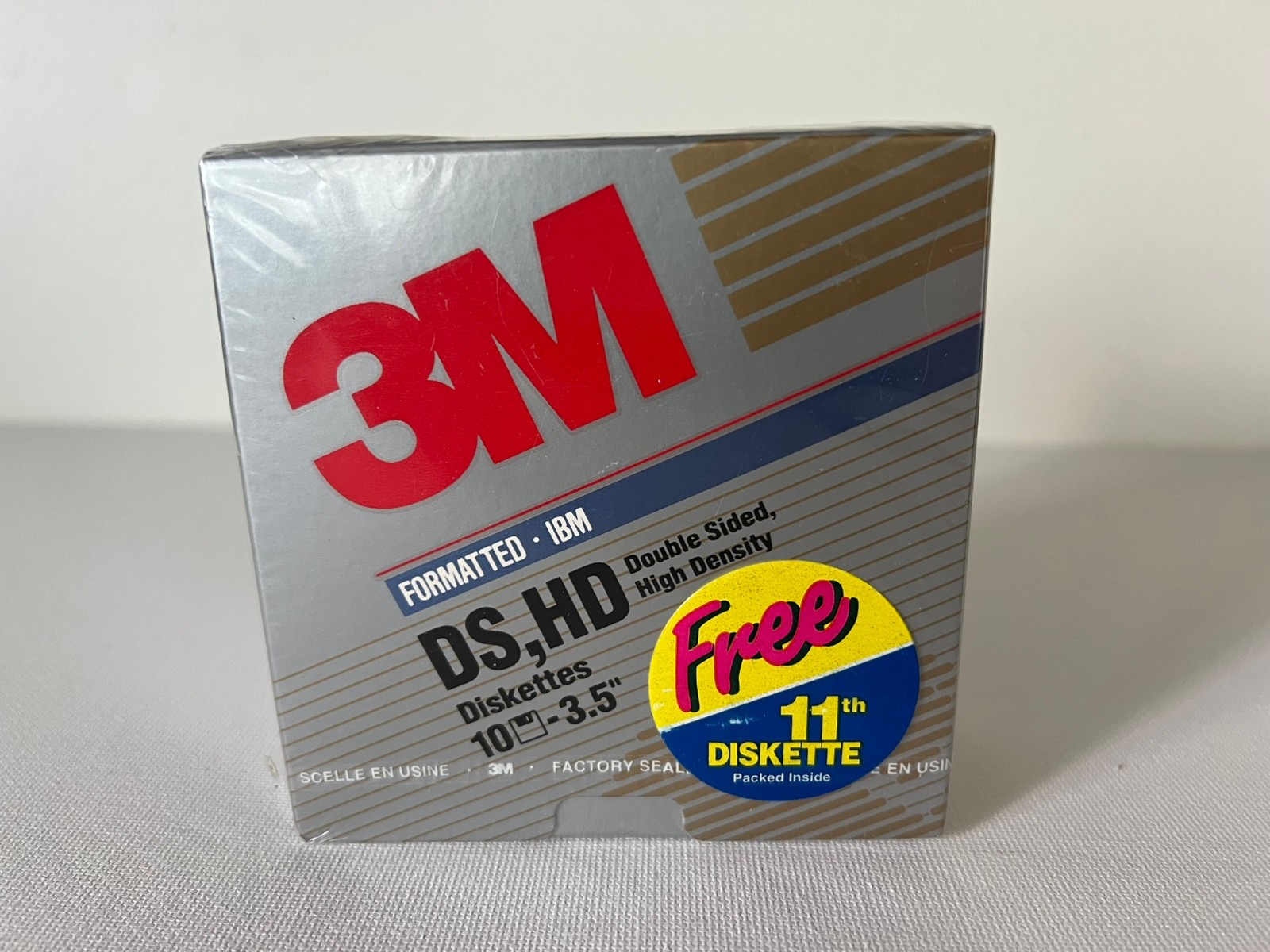 3M Brand 3.5" Floppy disks DS,HD IBM Formated New Unsealed 10 pack 11th bonus