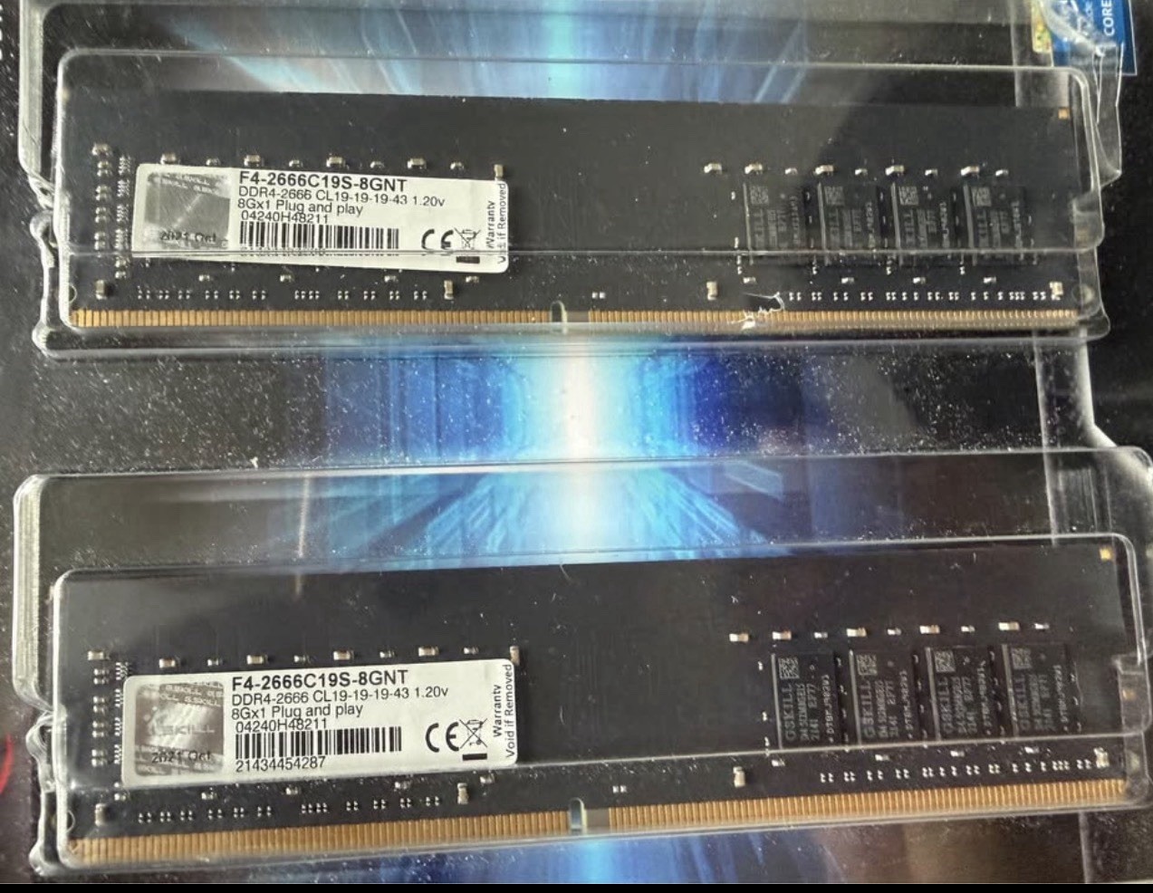 2 x G.Skill F4-2666C19S-8GNT Value Series 8GB 288-Pin DDR4 SDRAM DDR4 2666