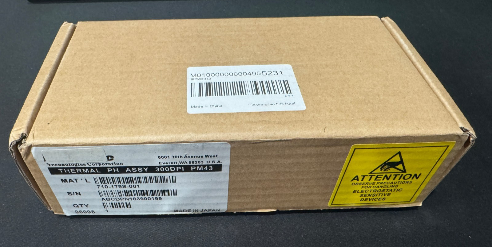 710-179S-001 OEM 300dpi Printhead For Intermec PM43 Printers - New