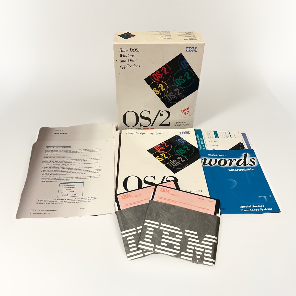 IBM OS/2 Version 2.1 Upgrade Edition (1993) Packaging And Manuals Only - No CDs