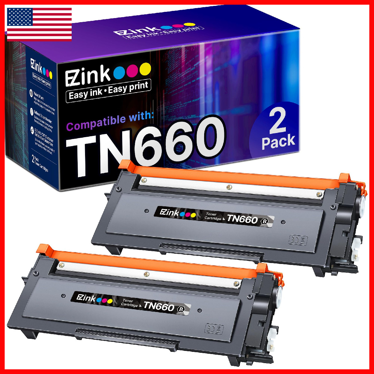 E-Z Ink Compatible Tn660 Toner Cartridge Replacement For Brother Tn-660 Tn660