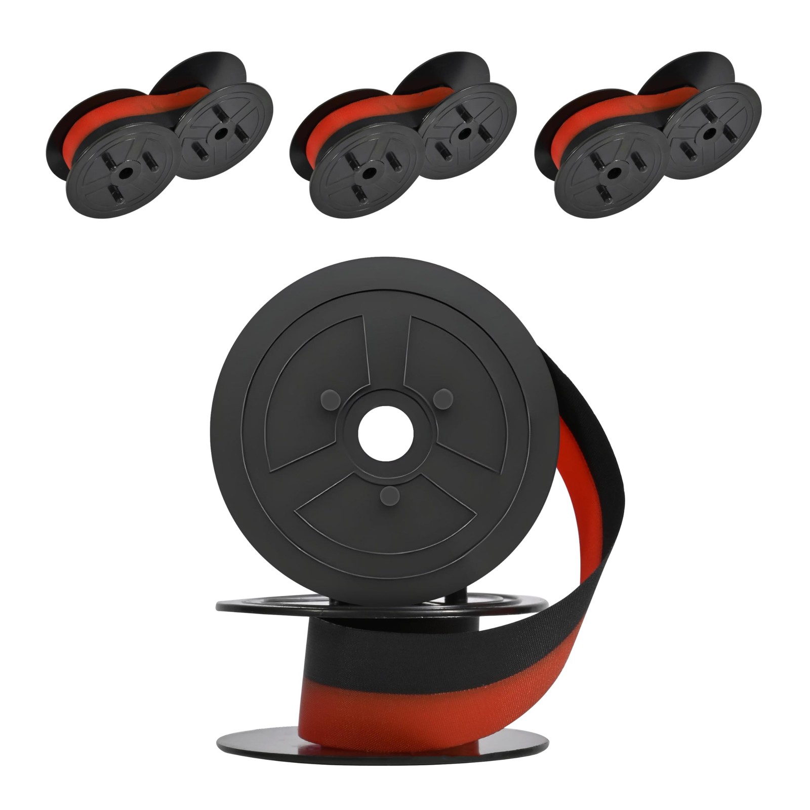 4Pack Sharp EL-1197PIII Calculator Ribbon Universal，Compatible Red and Black