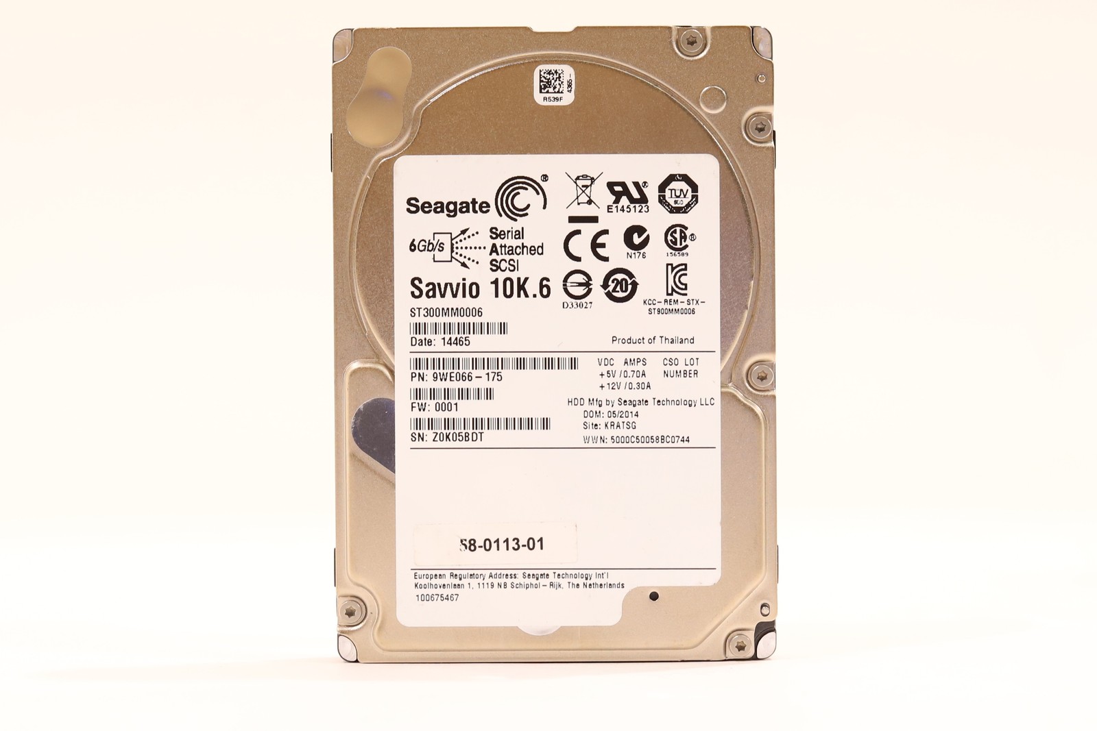 Seagate ST300MM0006 300GB 2.5" 6Gb/s 64MB 10K RPM SAS HDD P/N: 9WE066-175 Tested