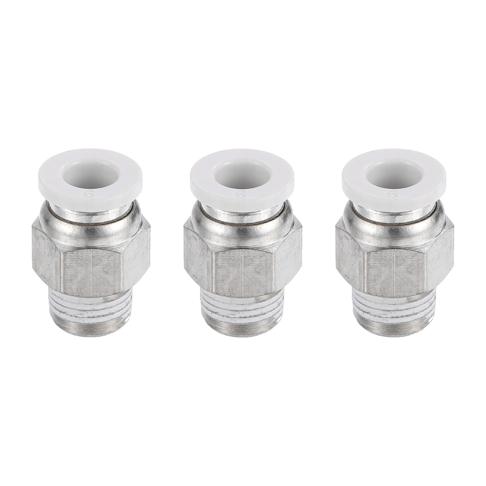 3Pcs, Pneumatic Fitting 6mm Tube ODx1/8" NPT Push to Connect Pneumatic Fitting