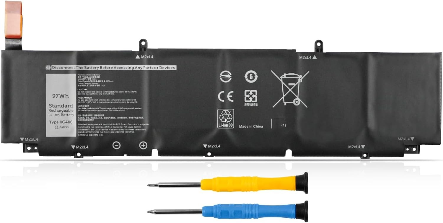 97Wh XG4K6 Laptop Battery Replacement for Dell XPS 17 9700 9710 9720 9730 17