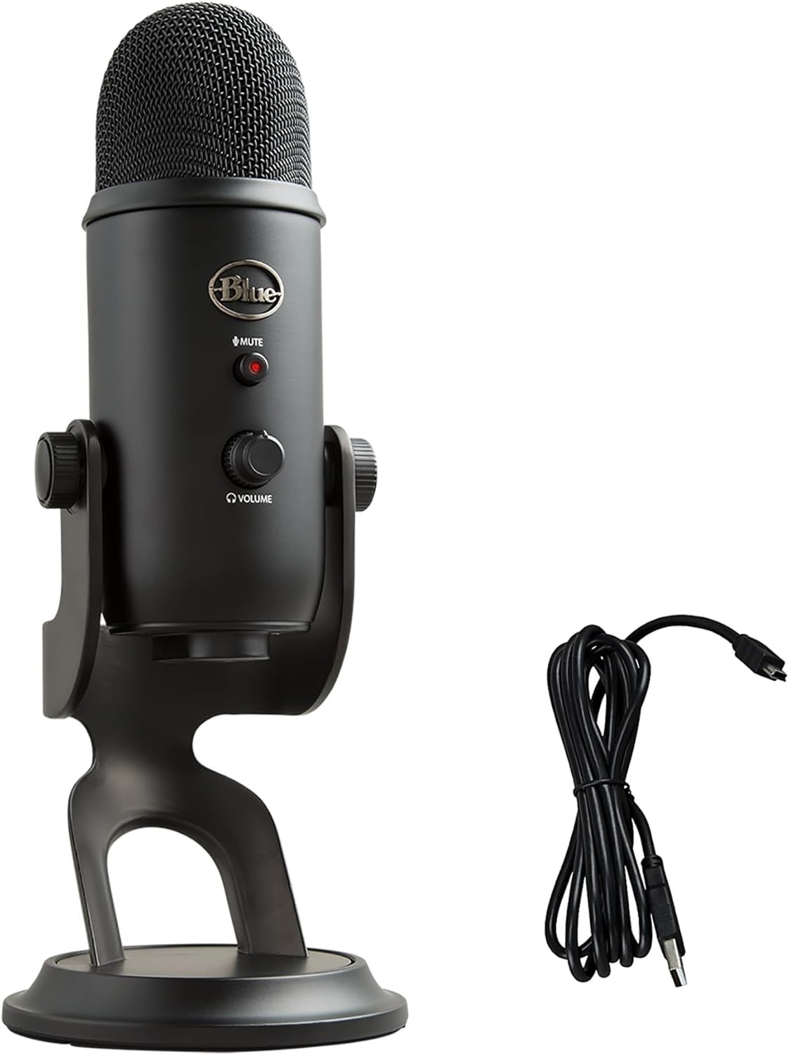 Blue Yeti USB Microphone for PC and Mac - Versatile Condenser Mic in Blackout