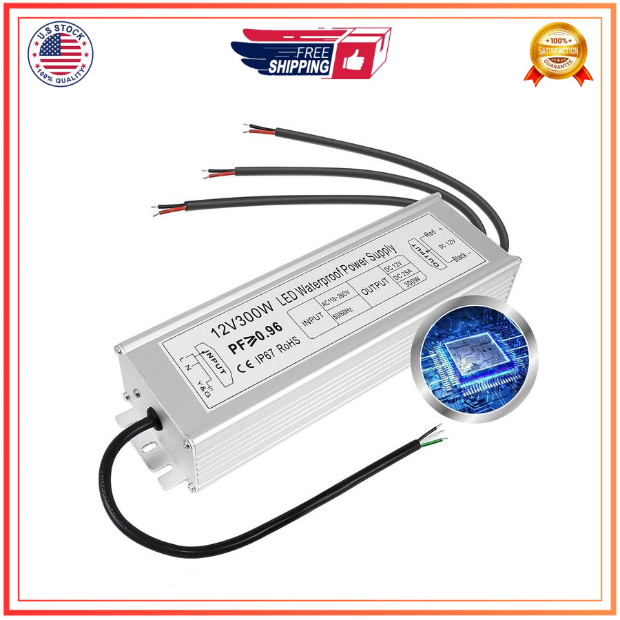 inShareplus 12V 300W Power Supply,AC 110-260V to DC 12V 25A Converter,LED Driver