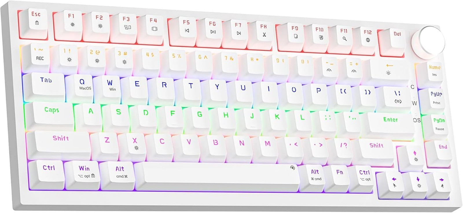 GM326 75% Percent Mechanical Keyboard,Wired Mini Backlit Hot Swappable