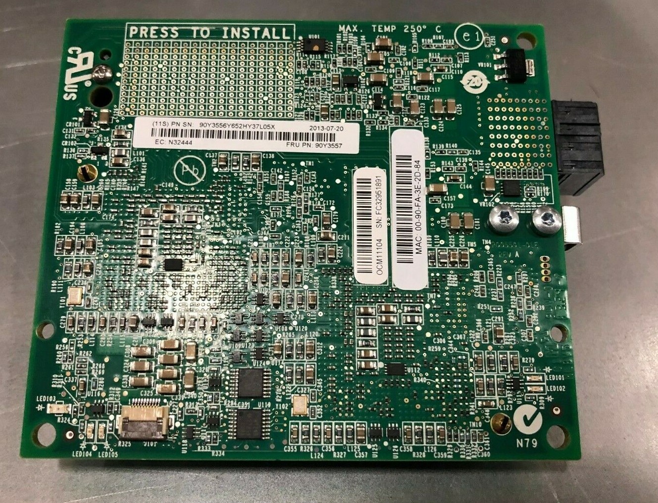 IBM  90Y3557 CN4054 Emulex 4-Port 10 GB Mezzanine Adapter 90Y3557 FLEX Blade