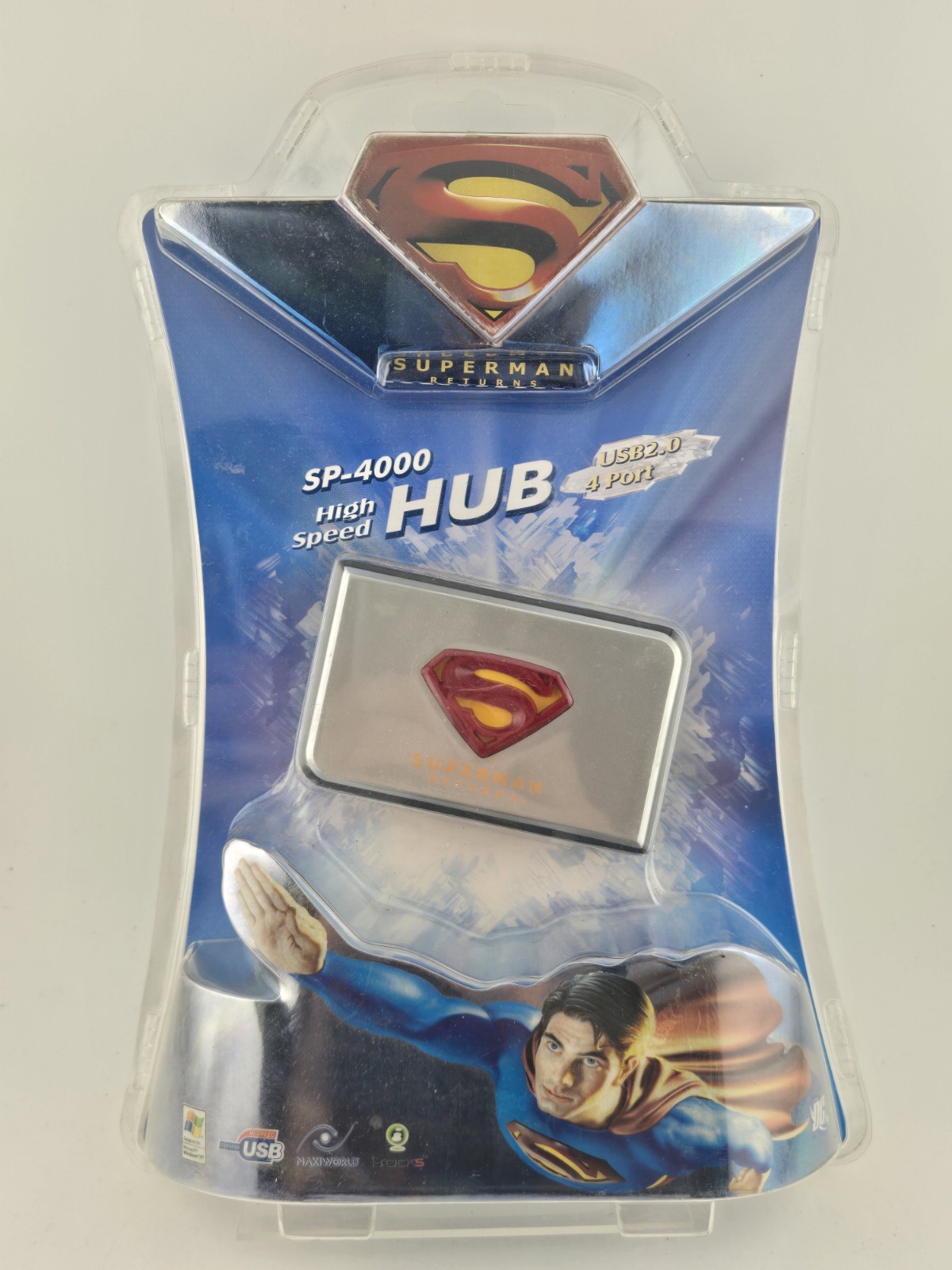 BUSlink I-Rocks Superman Returns  USB 2.0 4-Ports External Hub SP-4000-BL J102