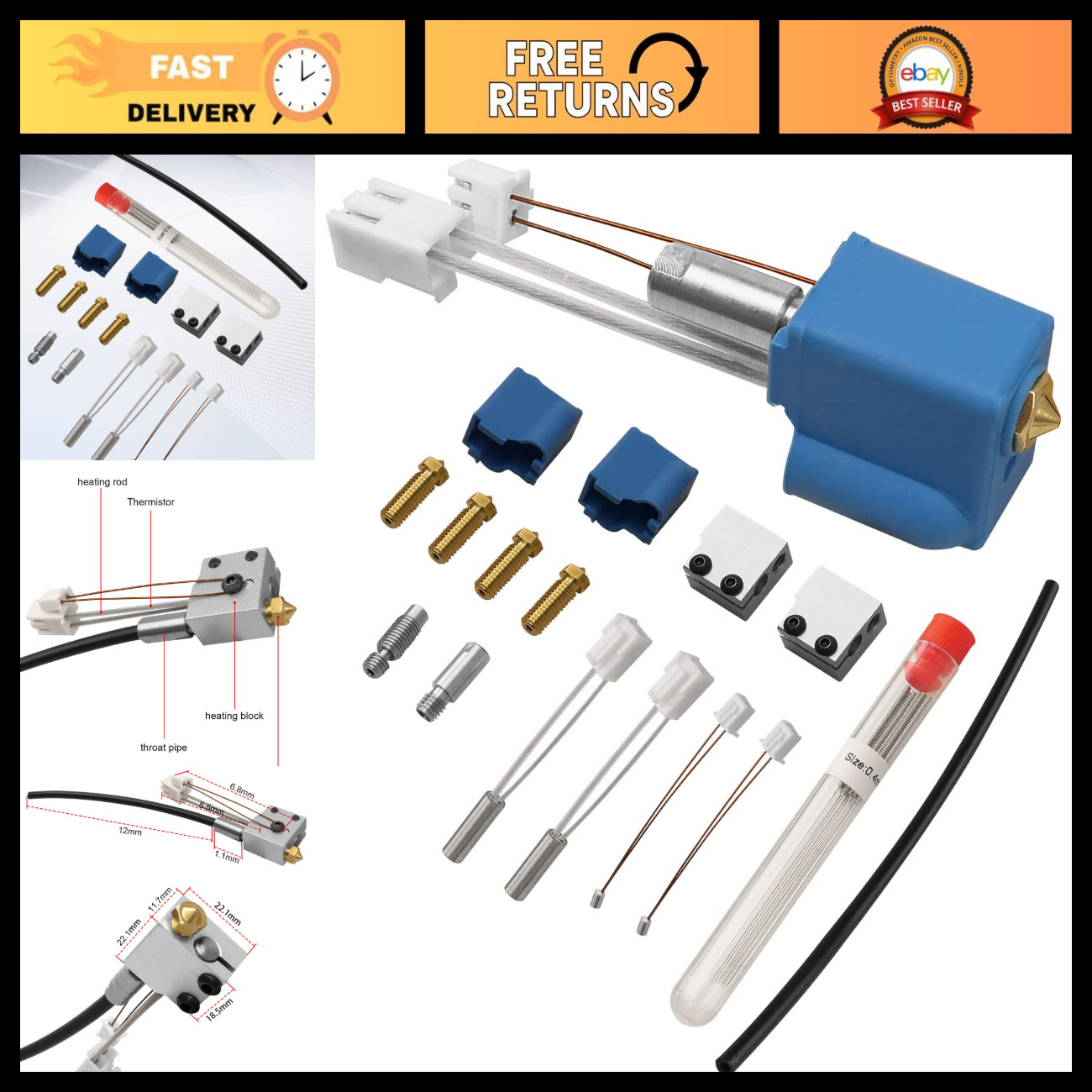 3D Printer Extruder Upgrade Kit for Artillery Sidewinder X1 X2, High-Performance