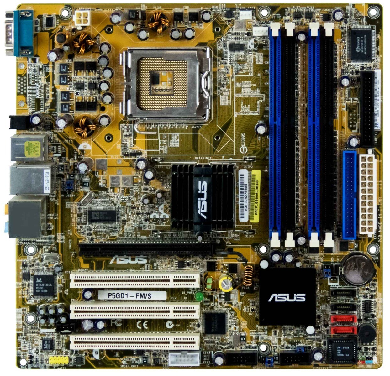 ASUS P5GD1-FM/S LGA775 4x DDR 3x PCI PCIe