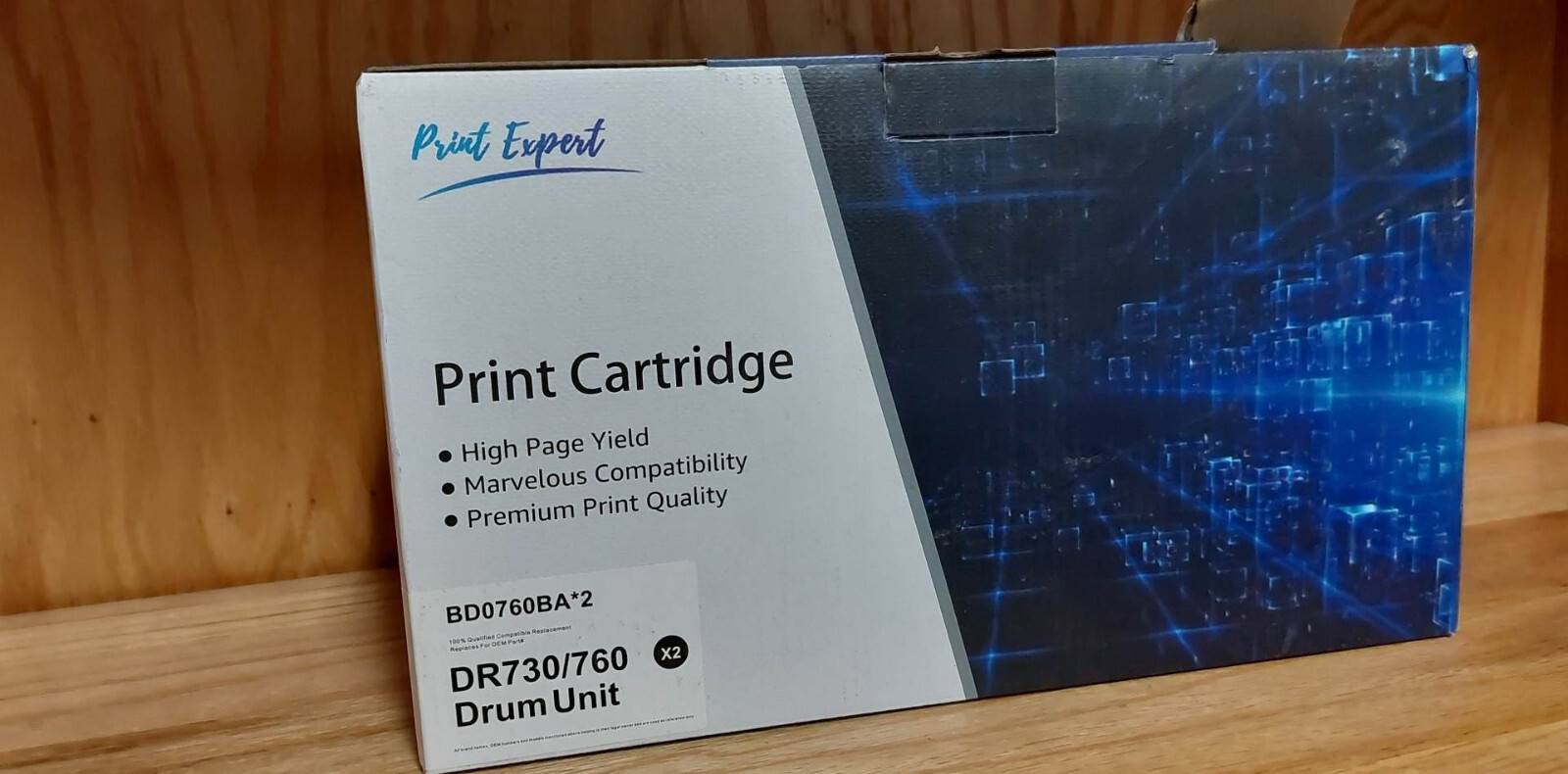 (2 Pcs) Print Expert Drum Unit Compatible with Brother TN760 TN730