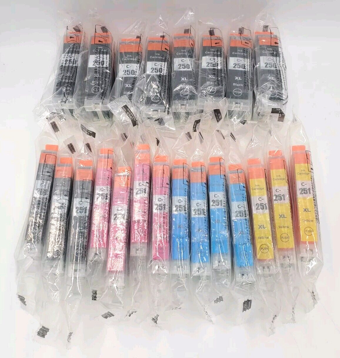 Ink Cartridges Lot of 22 SEALED C-250XL C-251XL Canon PIXMA *See Description*