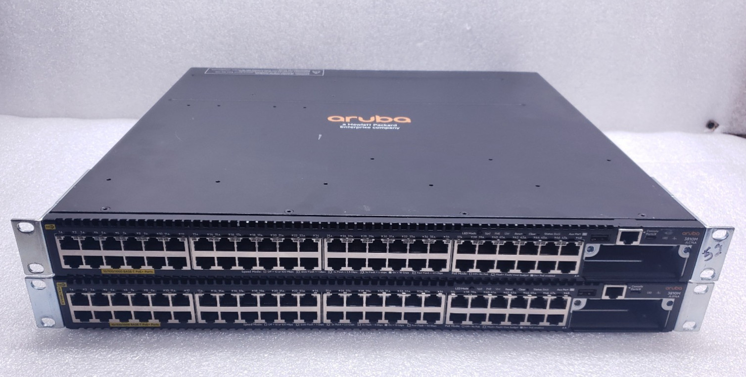 Lot Of 2 HP Aruba 3810M JL074A, JLC74A 48 Port PoE+ Switch [Untested - Read] #99