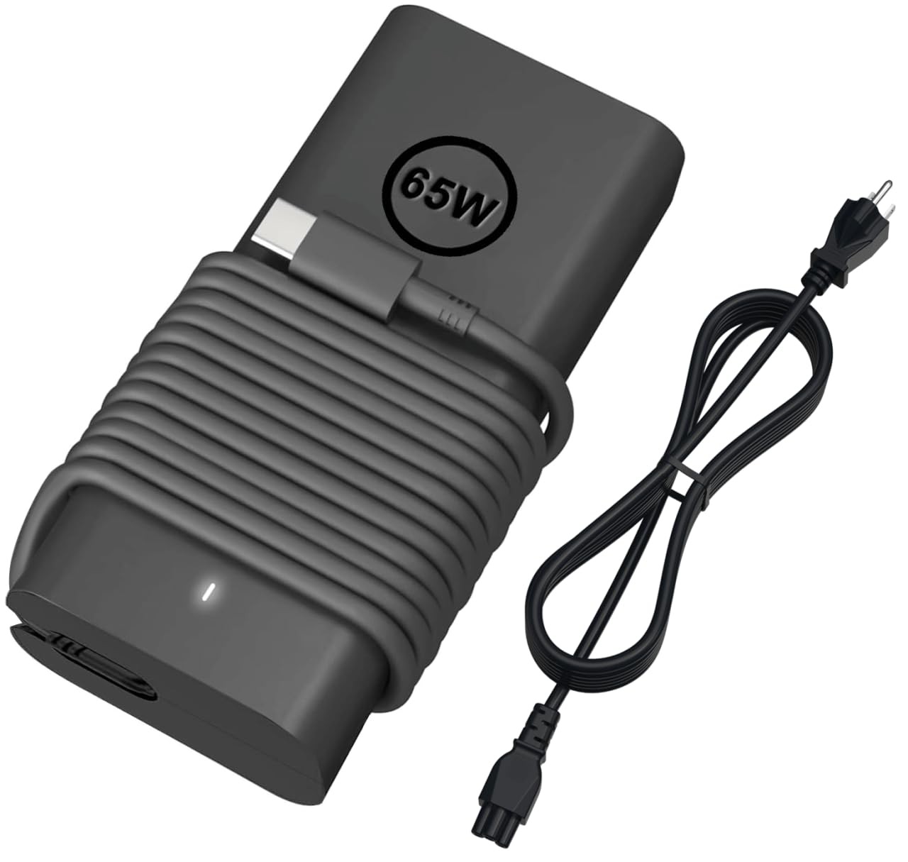 65W USB C Laptop Charger Power Cord 100-240V 5V-20V Output Black Plastic