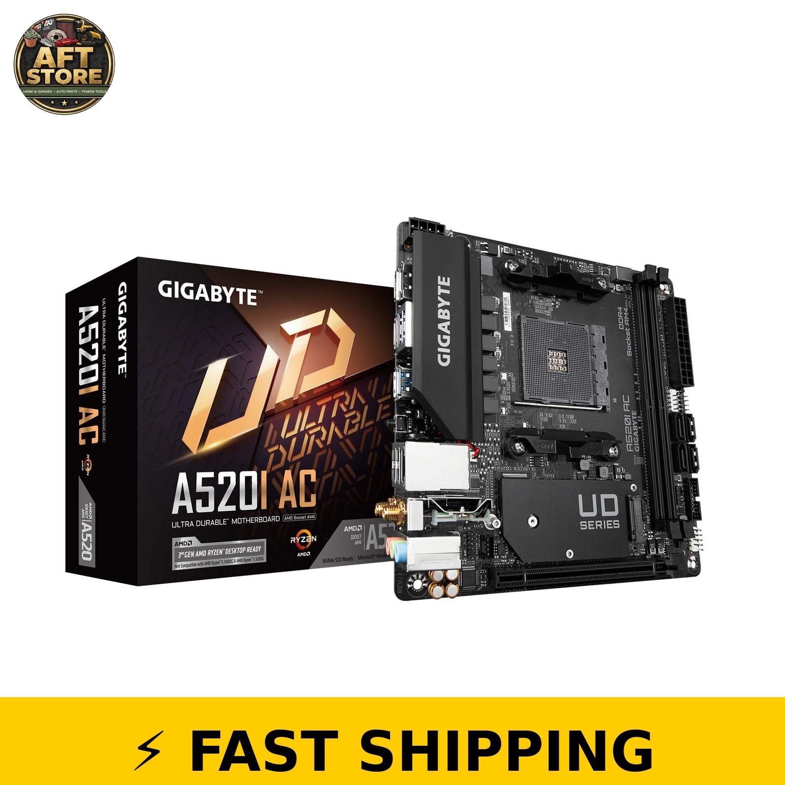 Gigabyte A520I AC Mini-ITX Motherboard - AMD Ryzen AM4