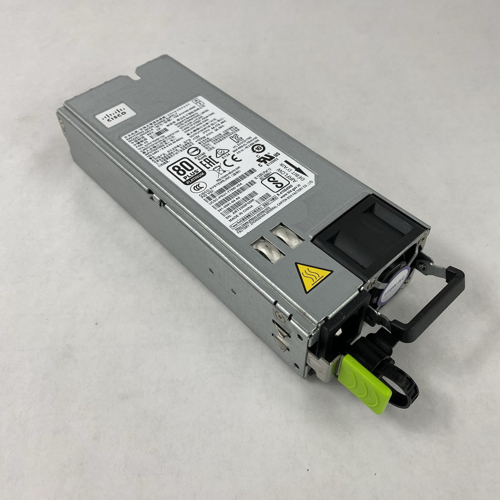 Cisco 700-014160-0000 12V 64.17A 80 Plus Platinum Power Supply (Lot of 4)