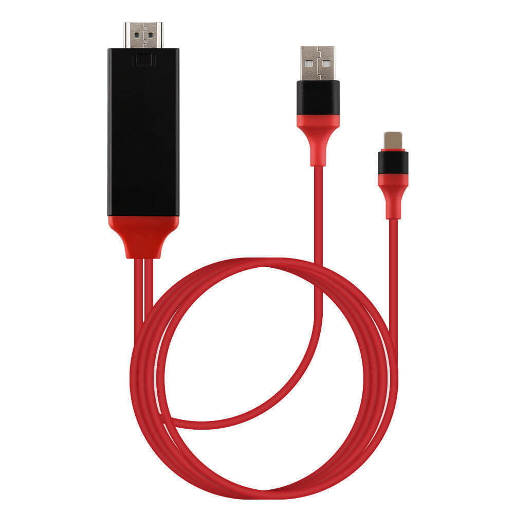 HDMI Mirroring AV Cable Phone to TV HDTV Adapter 1080P for iPhone 14 13 12 11 XR