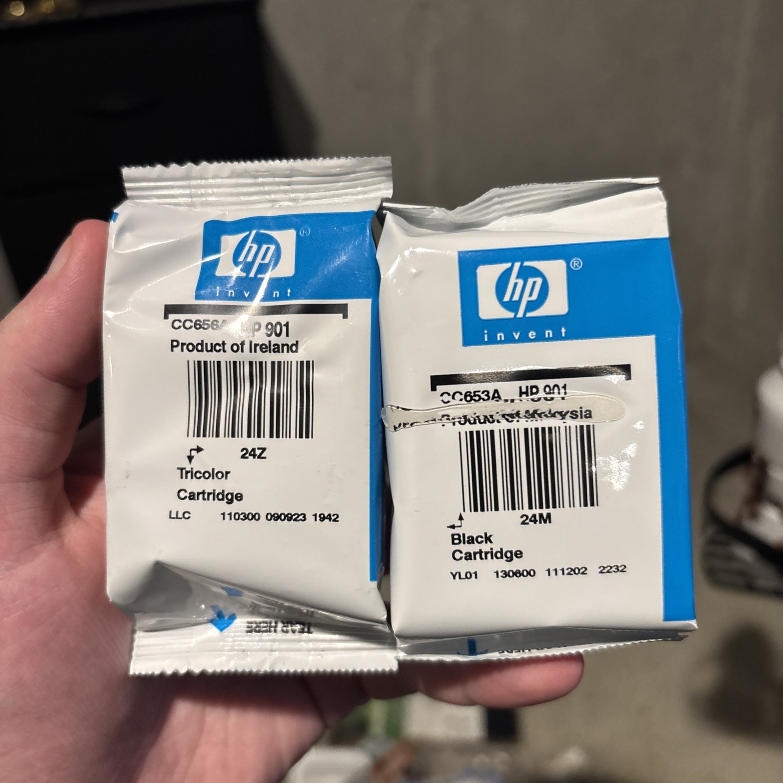 HP 901 | 2 Ink Cartridges | Black + Tri-color - New Sealed