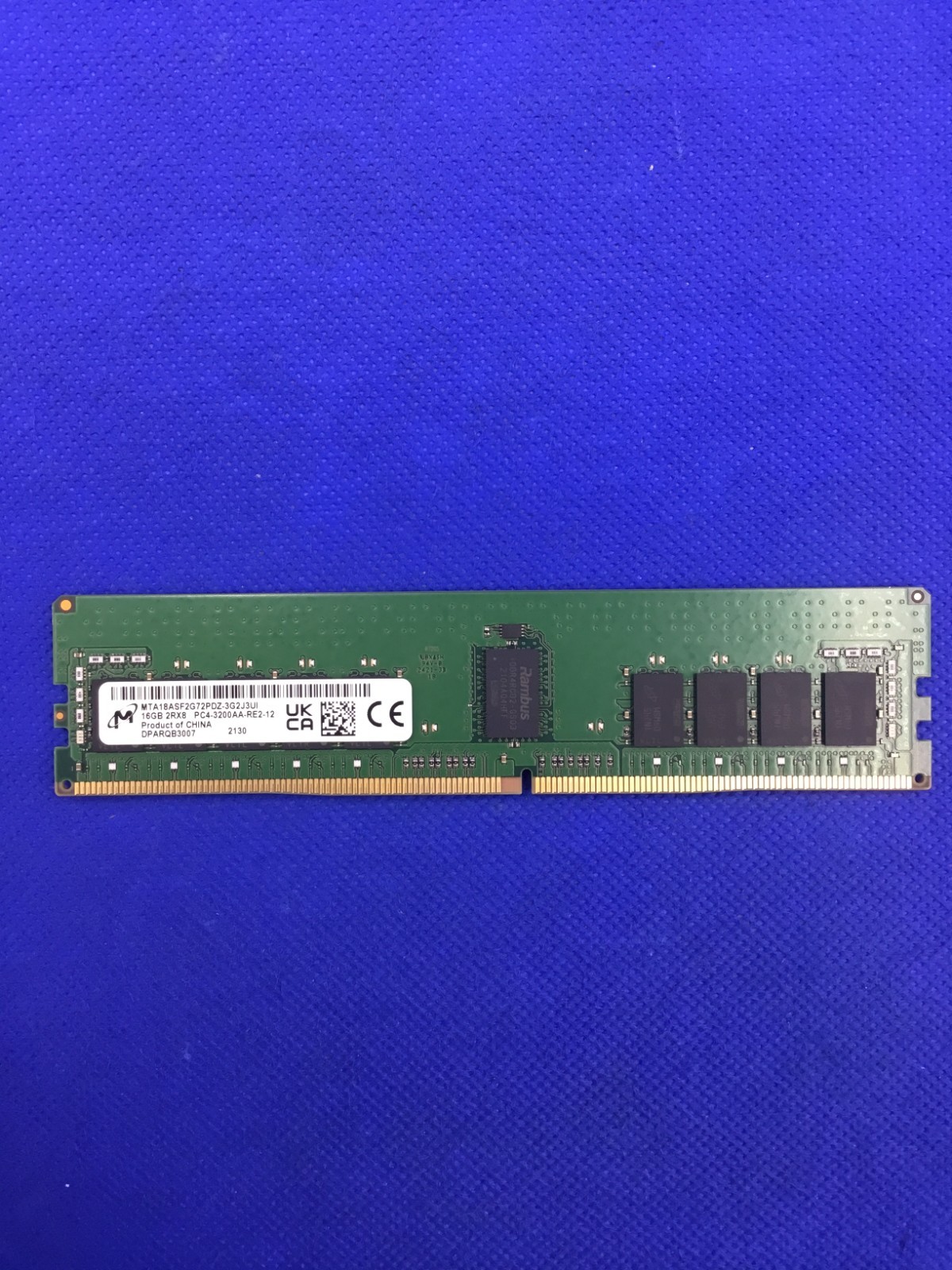 MTA18ASF2G72PDZ-3G2J3 MICRON 16GB (1x16GB) 2RX8 PC4-3200AA DDR4 SERVER MEMORY