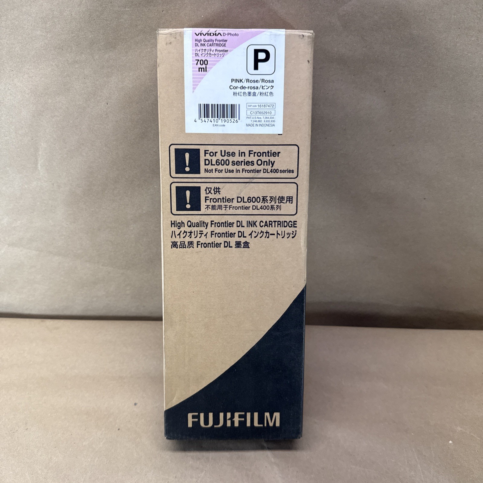 Genuine Sealed Fujifilm DL650 Pink Ink Cartridge Exp.2024 700mL C13T652910