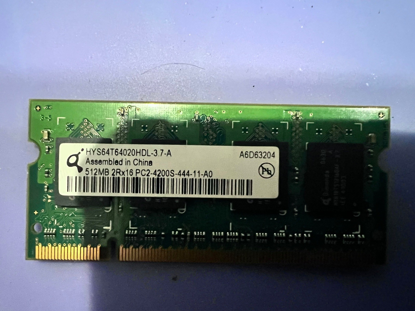 Qimonda HYS64T64020HDL-3.7-A 512MB DDR2 PC2-4200S 533MHZ Laptop Memory RAM