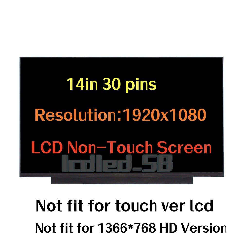 14" NV140FHM-N61 V8.0 FRU 00NY436 LED LCD Screen 14" WUXGA FHD Display 30pin New