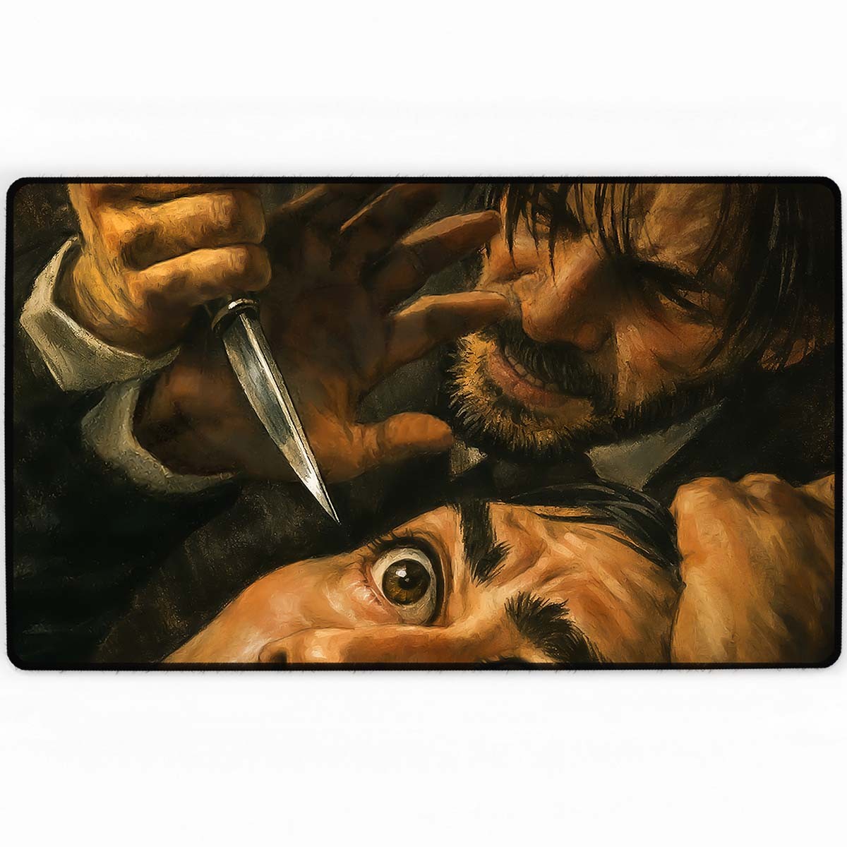 Baba Yaga TCG Playmat and Gaming Mousepad, Thriller Gaming Desk Mat Gothic Art