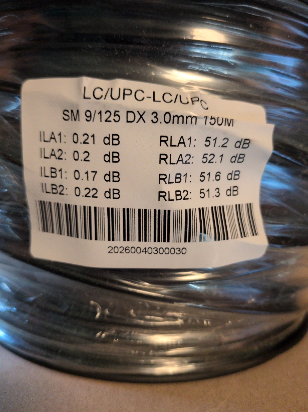 Threlaco 500ft (150 Meters) 2 Core LC to LC Armored Fiber Optic Cable9/125um 