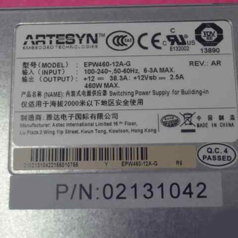 Used For RH2285H RH2288H V2 460W EPW460-12A-G Server Power Supply