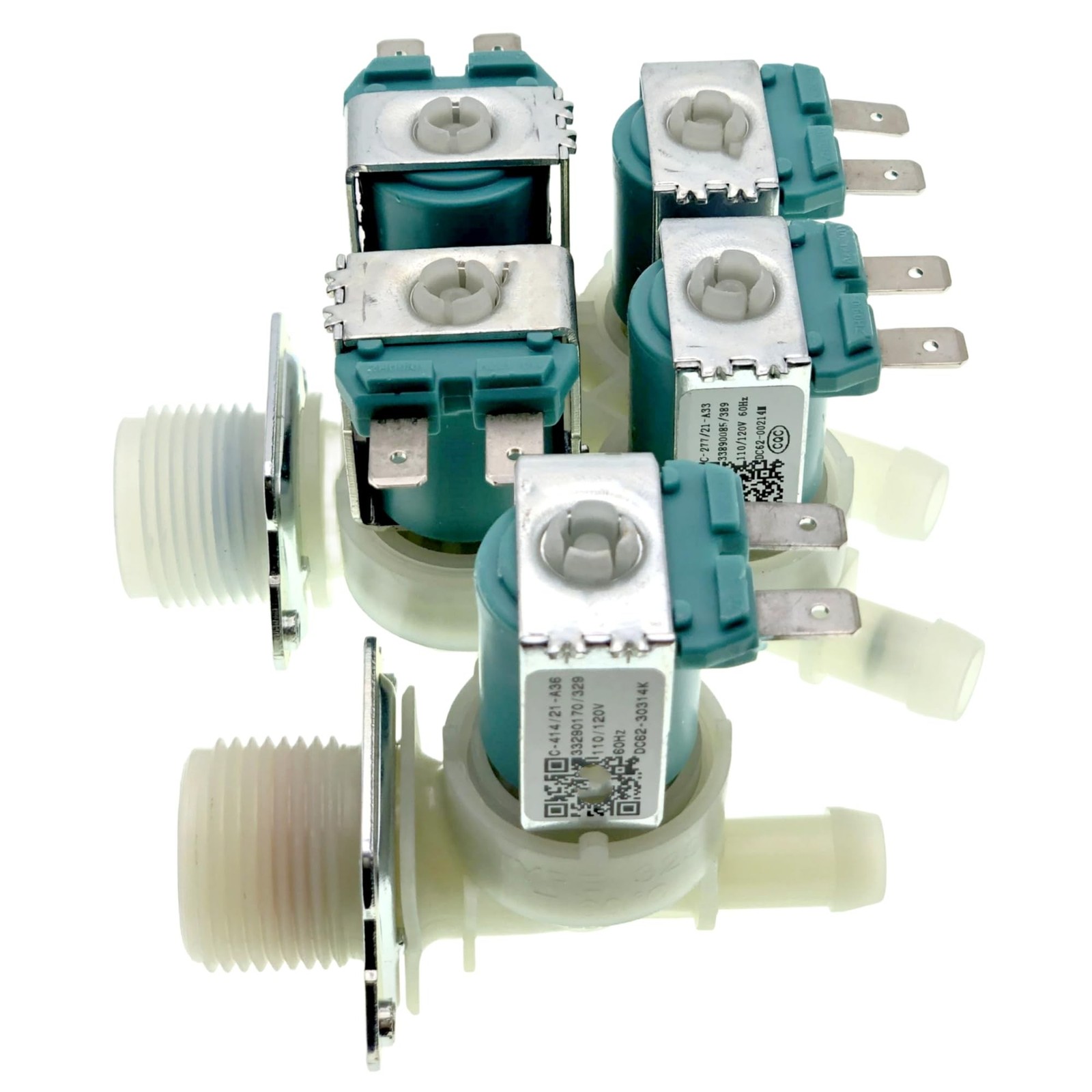 DC62-00214M+DC62-30314K Washer Cold & Hot Water Inlet Valve Fit for Samsung, ...