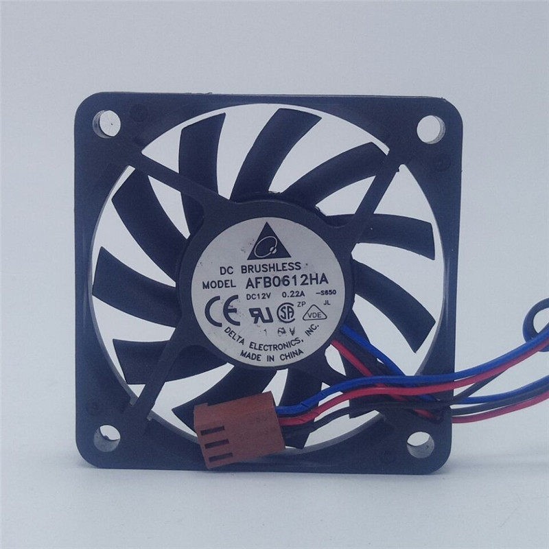 1PCS Delta EFB0612HA 12V 0.22A 6010 3-wire Ultra-Thin Silent Cooling Fan