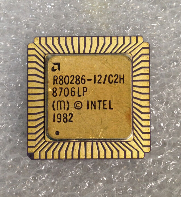 Intel R80286-12/C2H (80286) 8706LP 16 Bit, 68 Pin Microprocessor / CPU