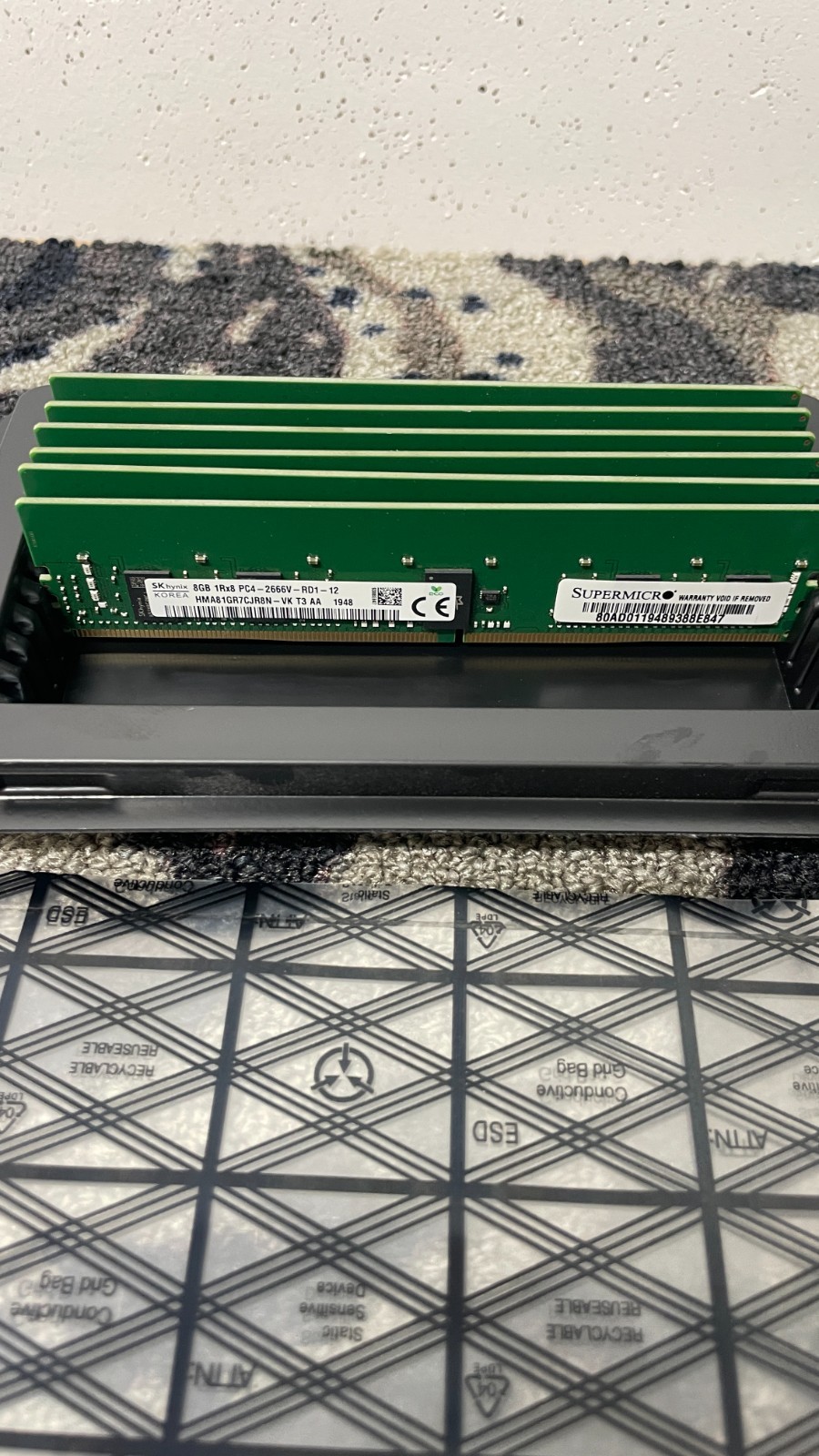 *Lot of 6* SK Hynix 48GB 8GB DDR4-2666 ECC RDIMM HMA81GR7CJR8N-VK Server RAM