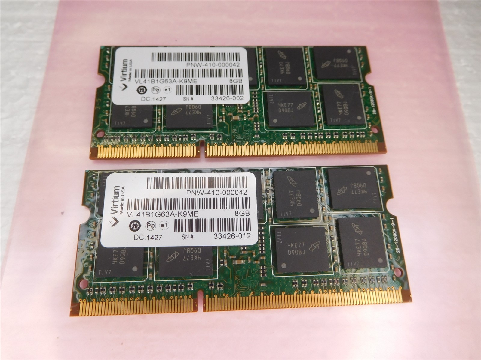 Virtium 16GB (2x8GB) DDR3 RAM 1600MHz VL41B1G63A-K9ME ECC Server Memory (S7-0)