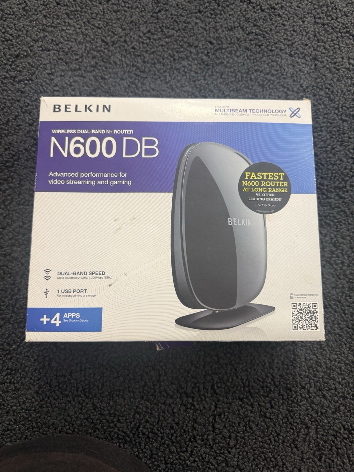 Belkin N600 DB 300 Mbps Dual Band Wireless N+ Router Missing 12v Pwr Supply