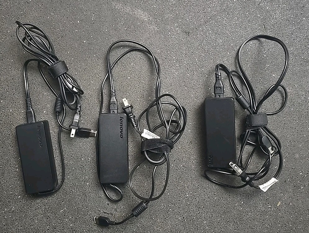 3x Lot 90W Genuine Lenovo  20V 4.5 A Laptop Charger AC Power Adapter Square Tip