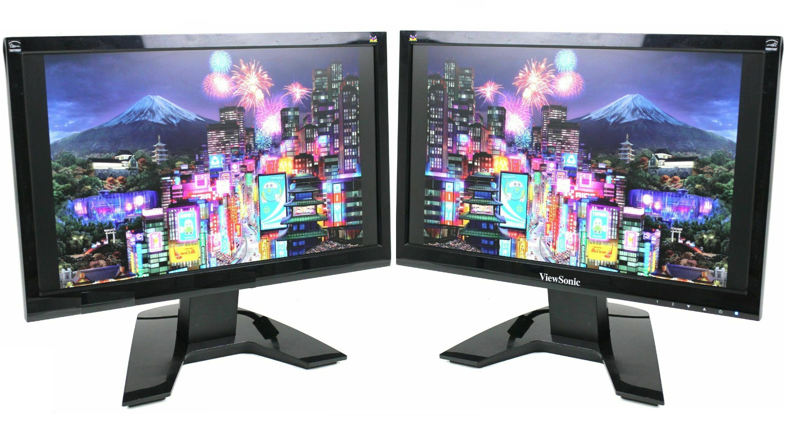 2x 99.99% LIFE LEFT ViewSonic VA-1912A-LED Black 18.5" 5ms Widescreen Monitors