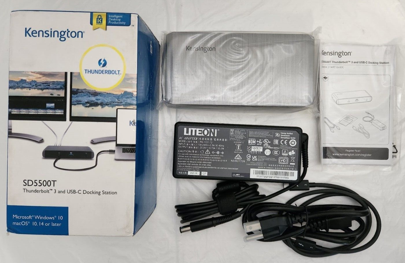 Kensington SD5500T Thunderbolt 3 & USB-C Docking Station Dual 4K #K38130US