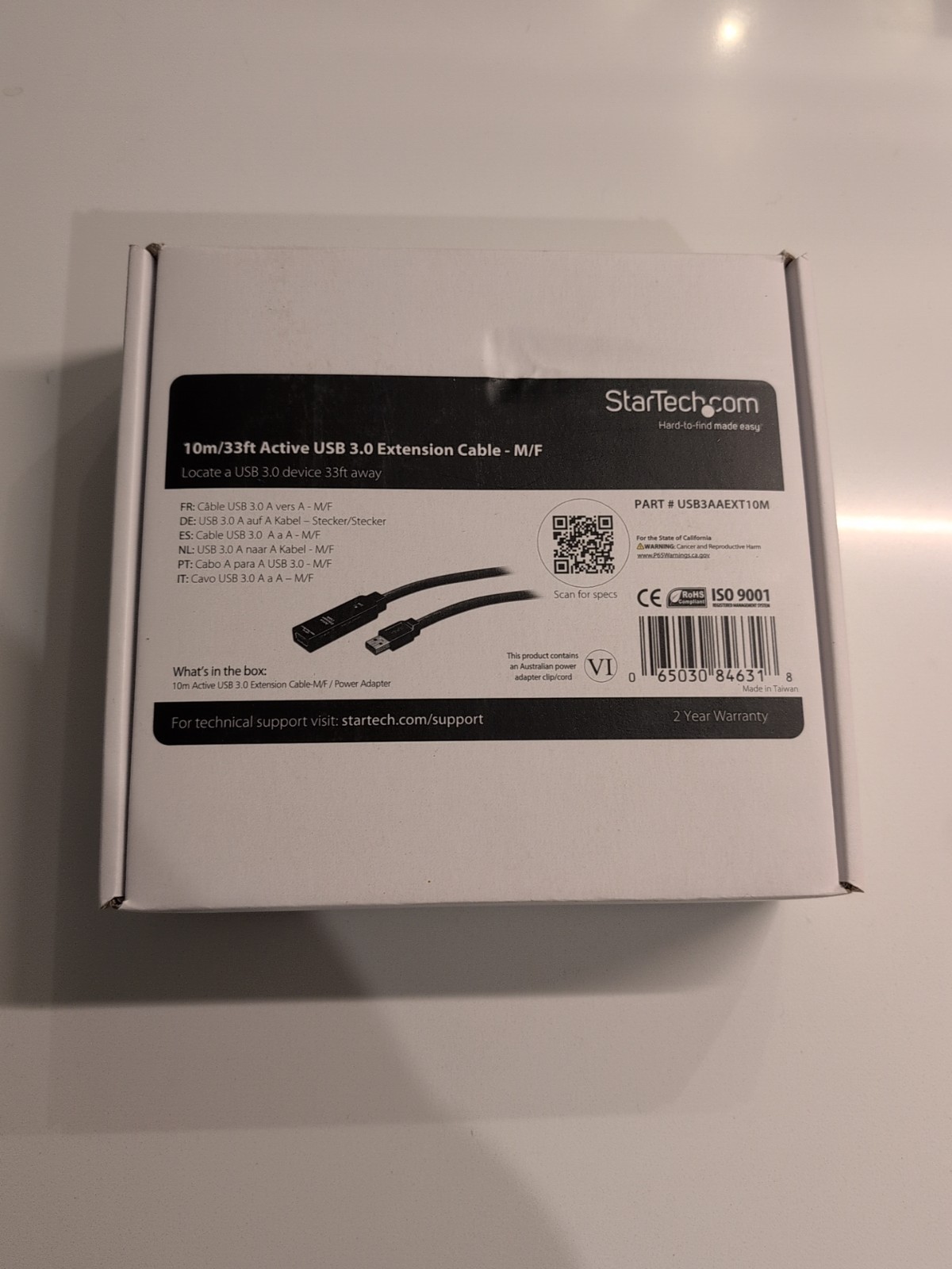 StarTech USB3AAEXT10M 10m USB 3.0 Active Extension Cable - M/F