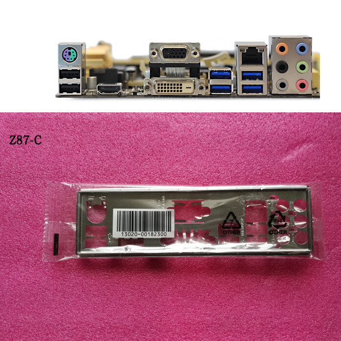 Original For Asus Z87-C Shield IO I/O Rear Baffle Backplate Motherboard