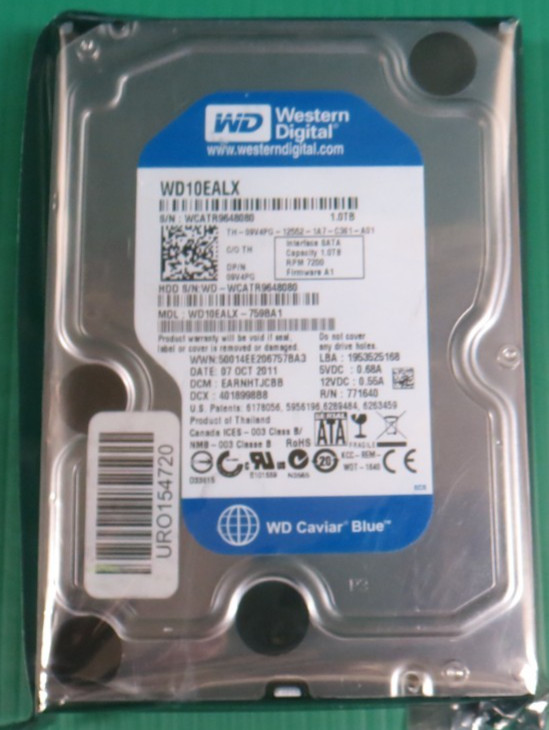Dell / Western Digital Caviar Blue 1TB / 32MB SATA 7.2K 3.5" HDD WD10EALX-759BA1