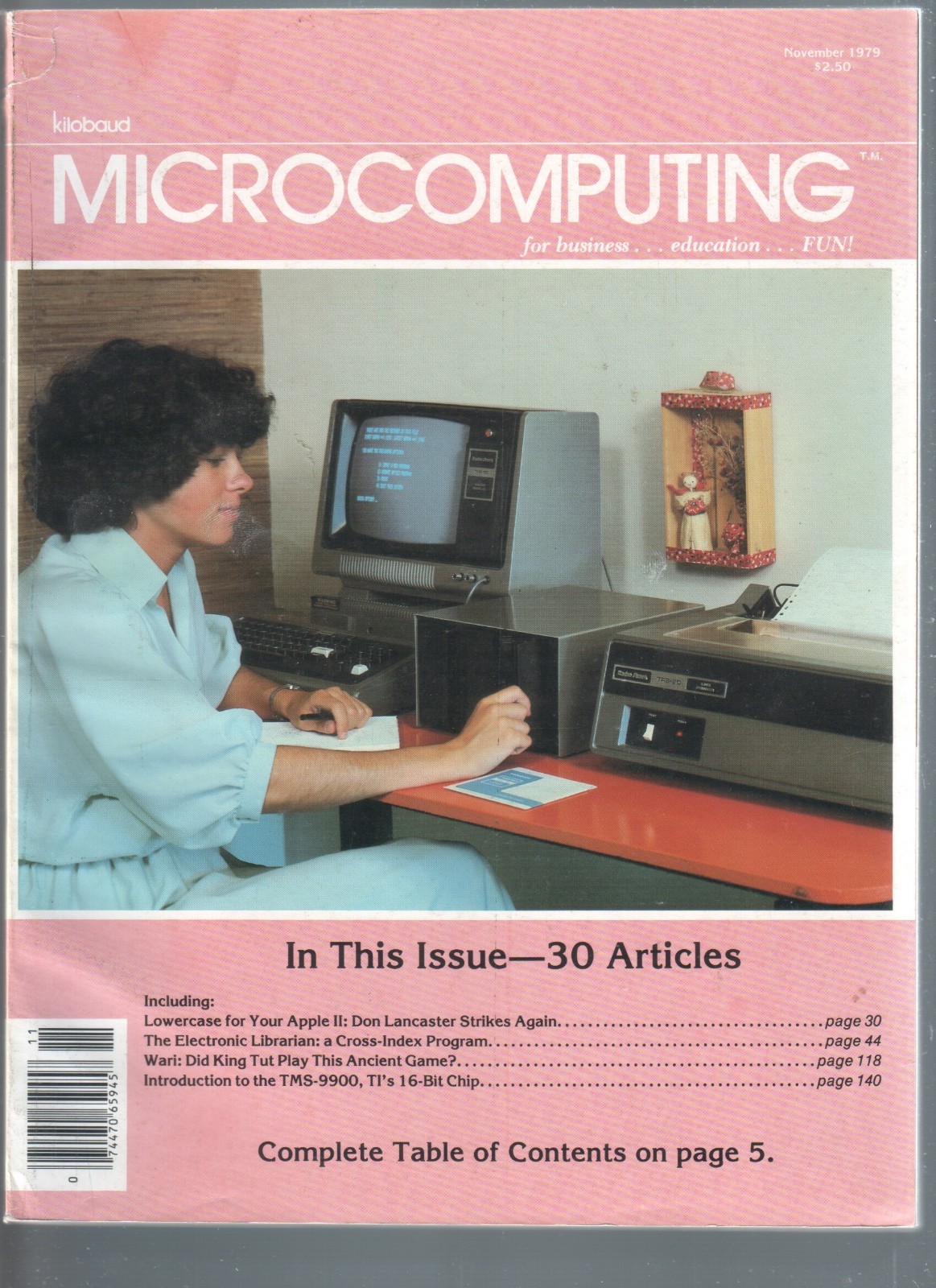 Kilobaud Computer Hobbyist Magazine Issue 35 November 1979 Rare Error