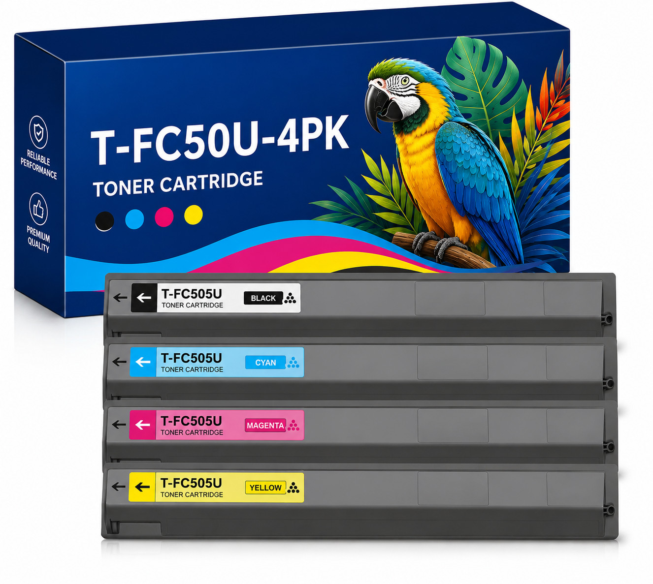4PK T-FC505U Toner Cartridge Replacement for E-Studio 2505AC 3005AC 2555c Print