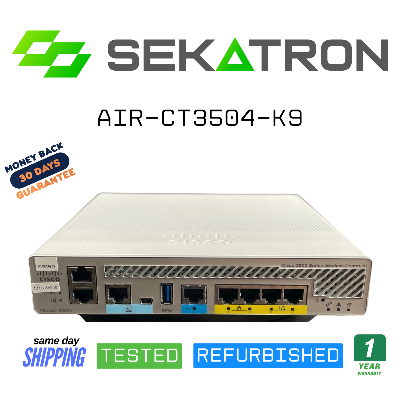 📶 Cisco  AIR-CT3504-K9 3500 Series Wireless LAN Controller ITEM ONLY ⚡Fast Ship
