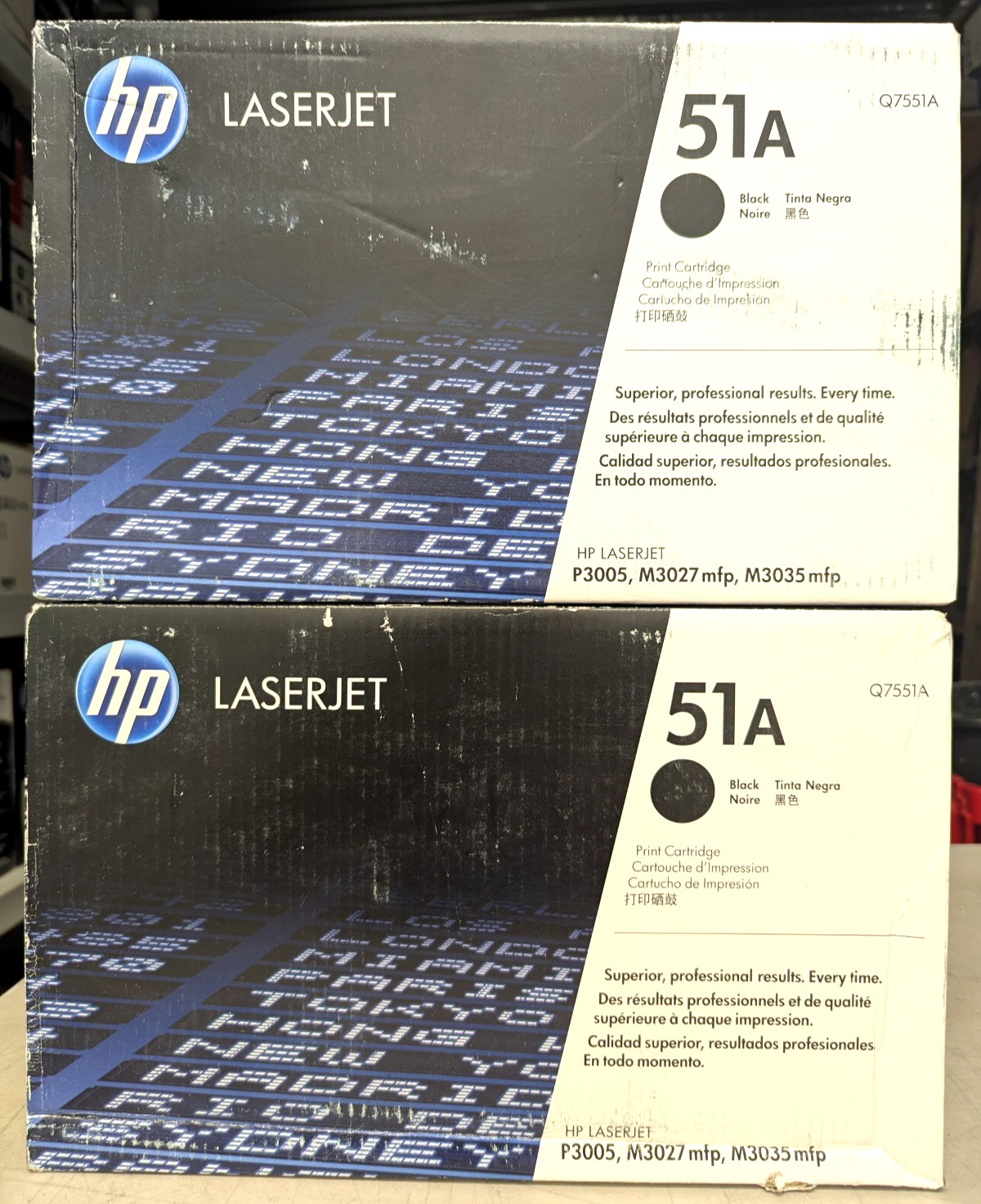 ✨ Lot of 2 OEM Genuine HP LaserJet Q7551A 51A Black Toner P3005 M3027 M3035 mfp