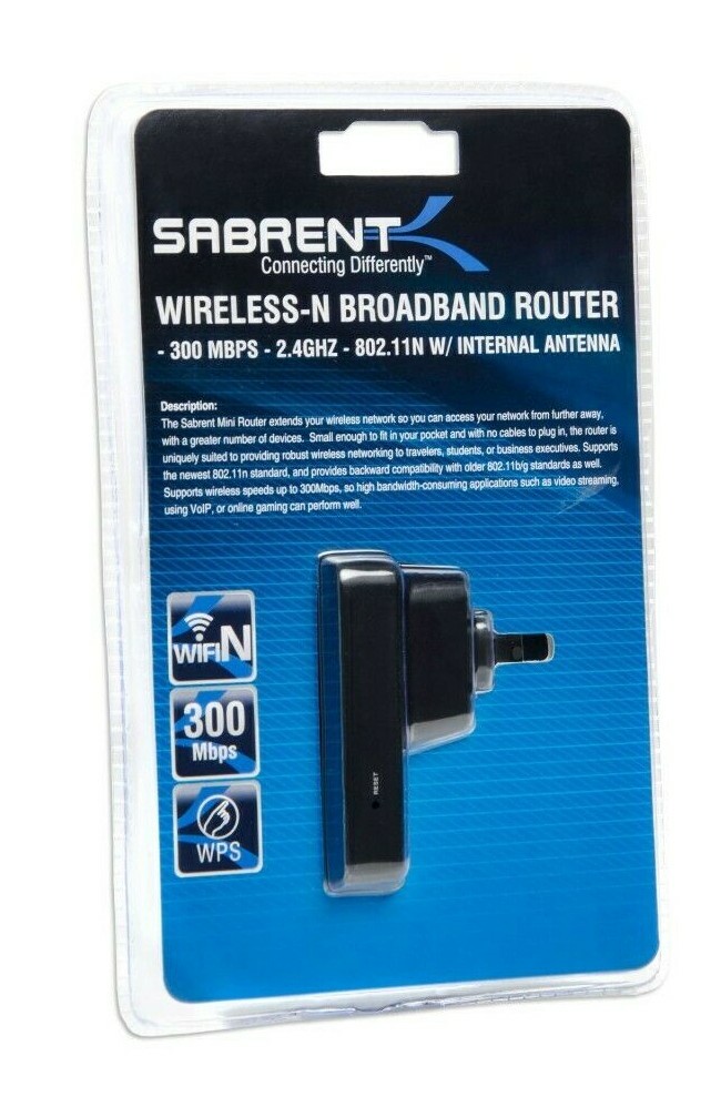 Sabrent Wi-Fi Range Extender 300mbps 2.4GHZ 801.11N Multifunction Mini Router