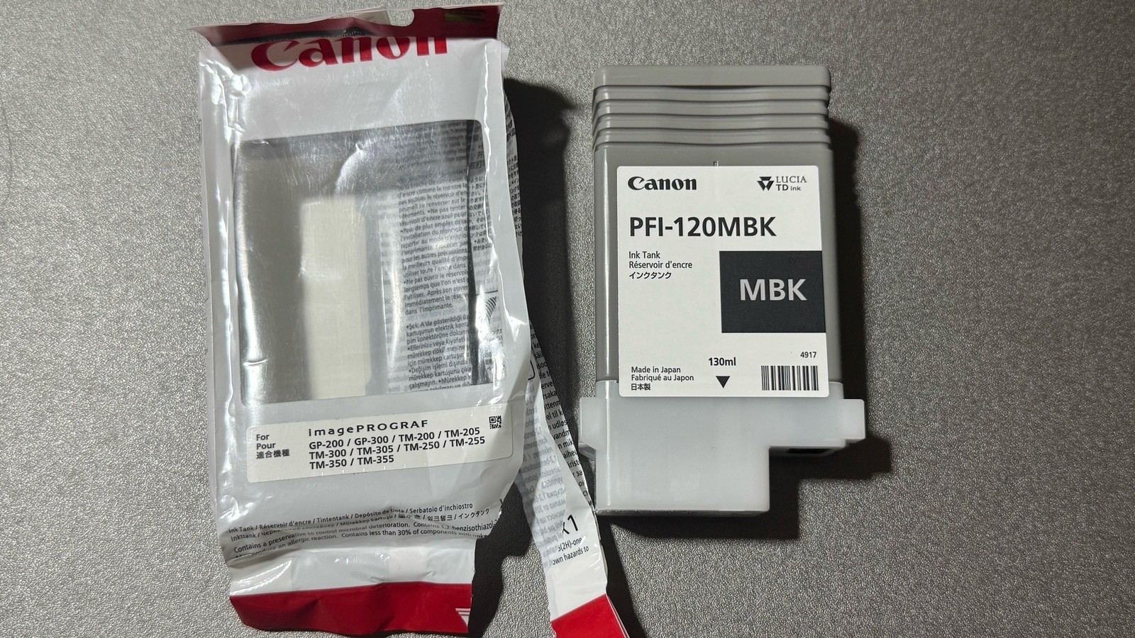 Genuine Canon 2884C001 / PFI-120MBK PFI120MBK Matte Black Ink Exp 2029 Open Box